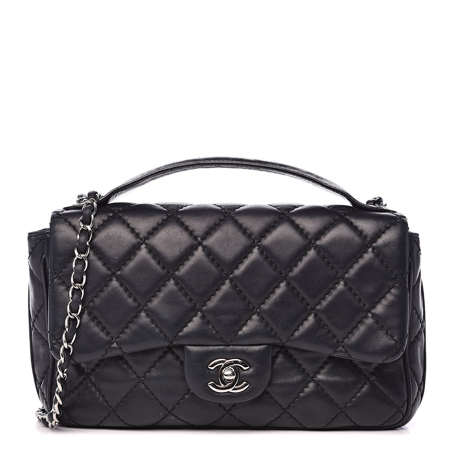 Chanel Lambskin Quilted Medium Easy Carry Flap Black 1 of 18