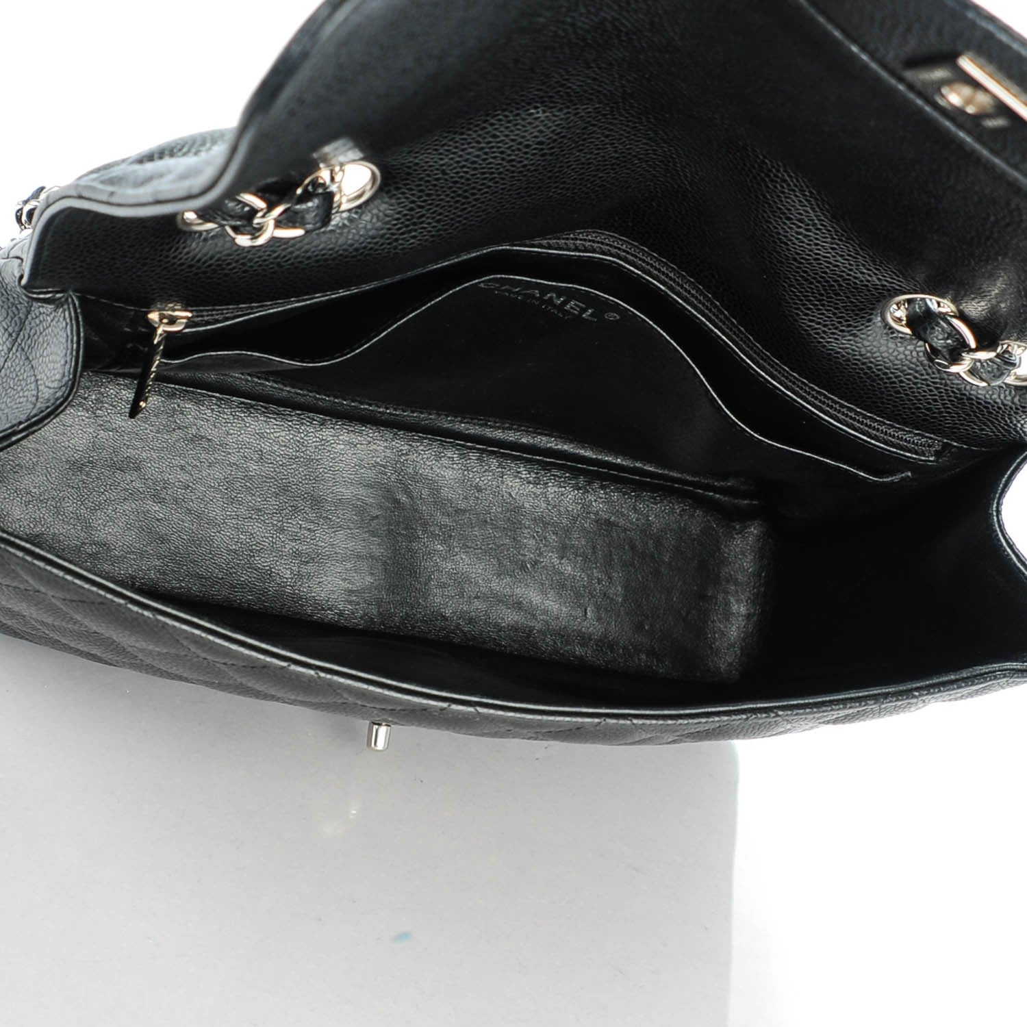 Chanel Caviar Quilted Jumbo Single Flap Black 6 of 8