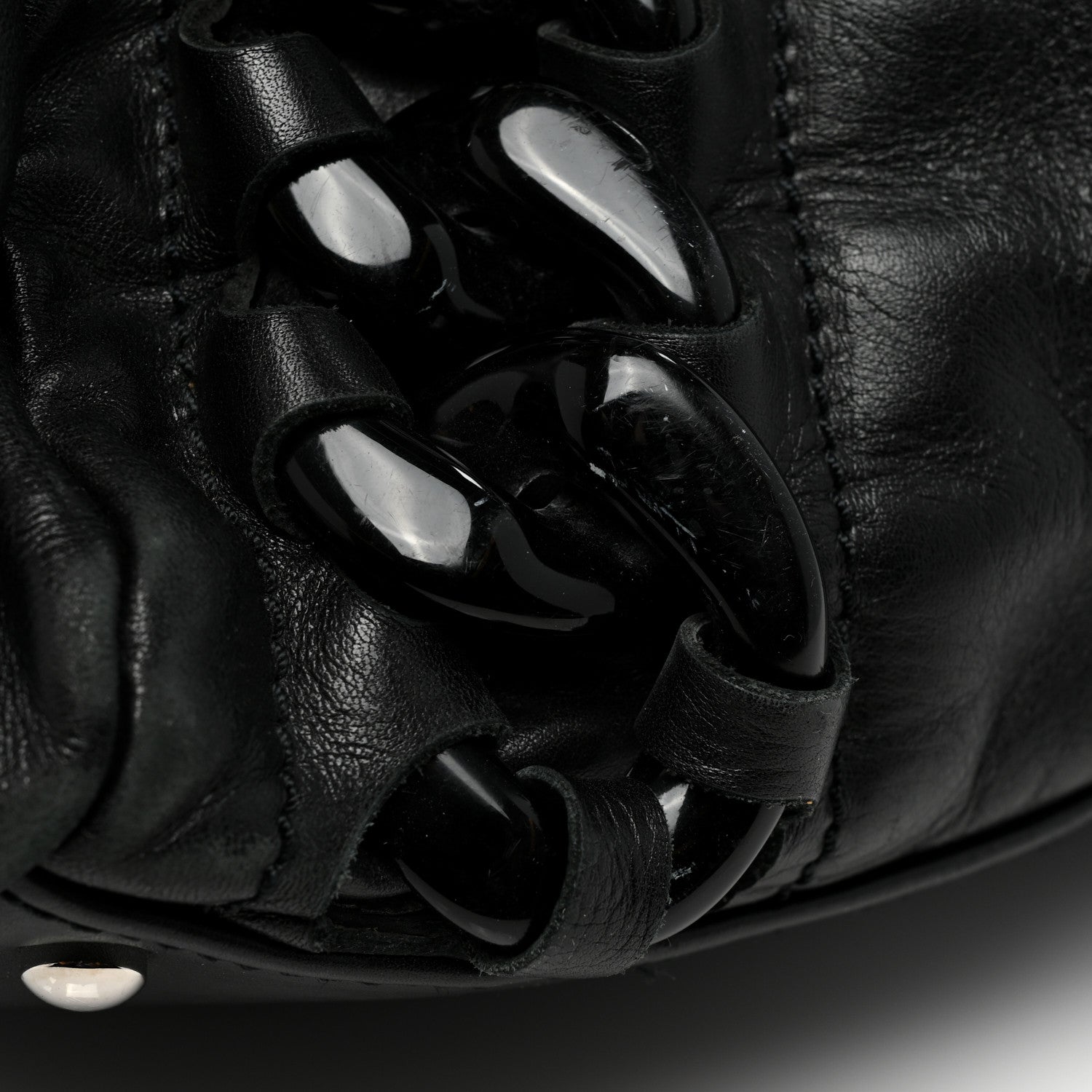 Chanel Calfskin Modern Chain Rhodoid East West Tote Black 15 of 17
