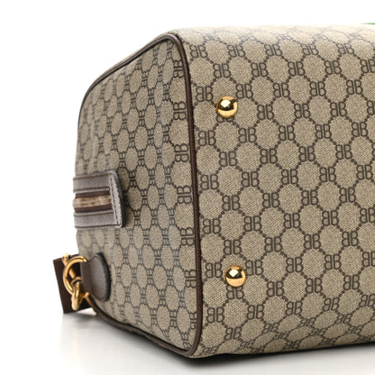 Gucci X BALENCIAGA BB Supreme Monogram Web Medium Ophidia Carry-On Duffle Bag Beige New Acero 8 of 9