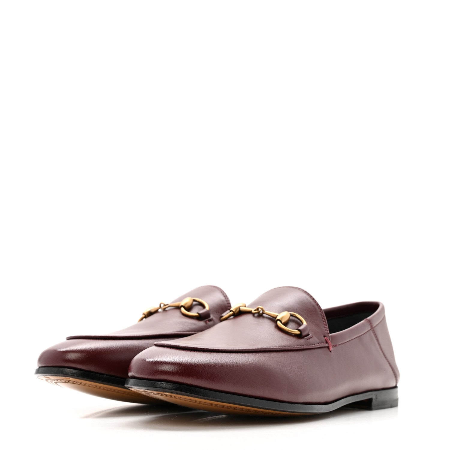 Gucci Lambskin Womens Brixton Horsebit Loafers 36.5 Vintage Bordeaux 8 of 20