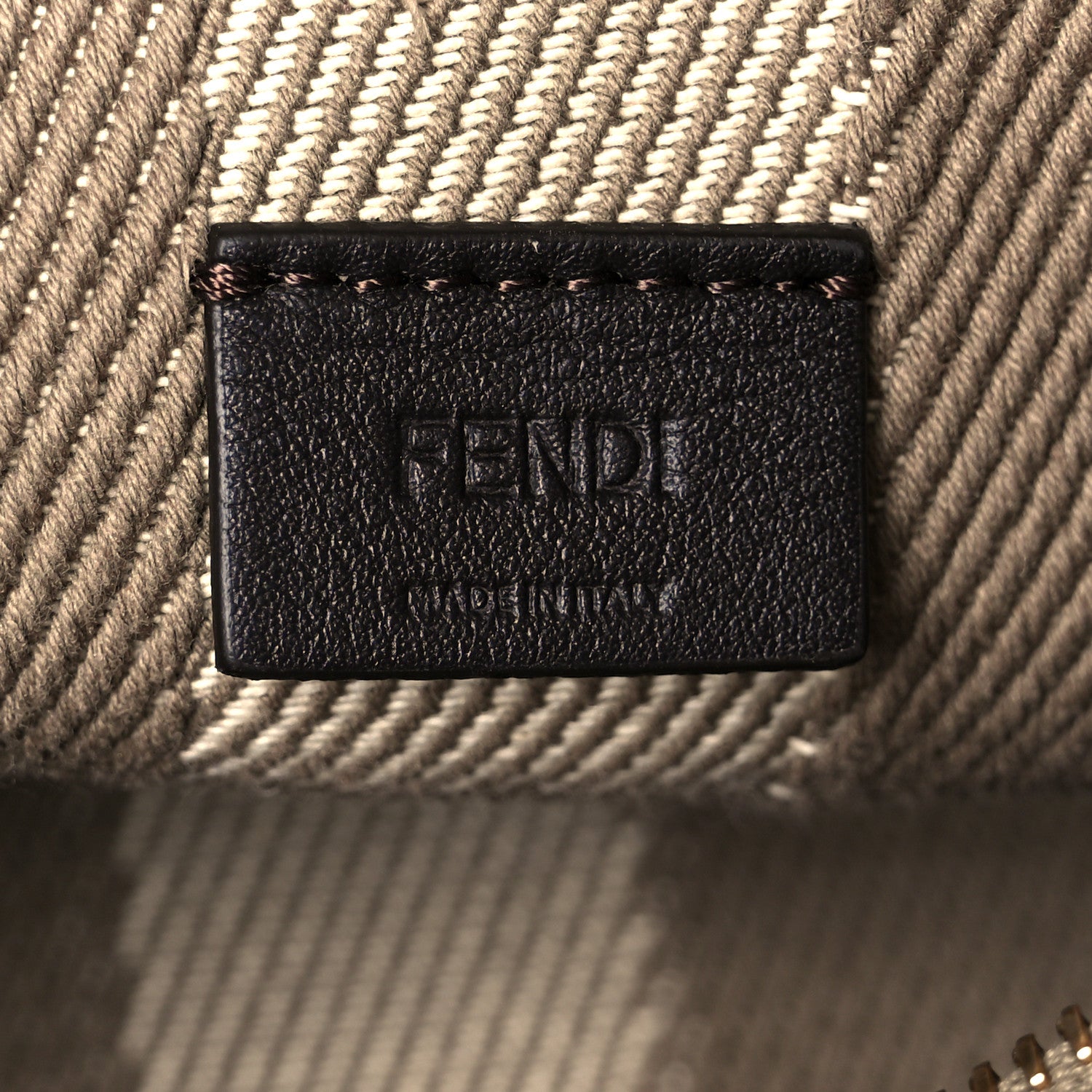 Fendi Denim Jacquard FF Effect Vitello Grace Mini Roll Tote Dove White Dove 6 of 11