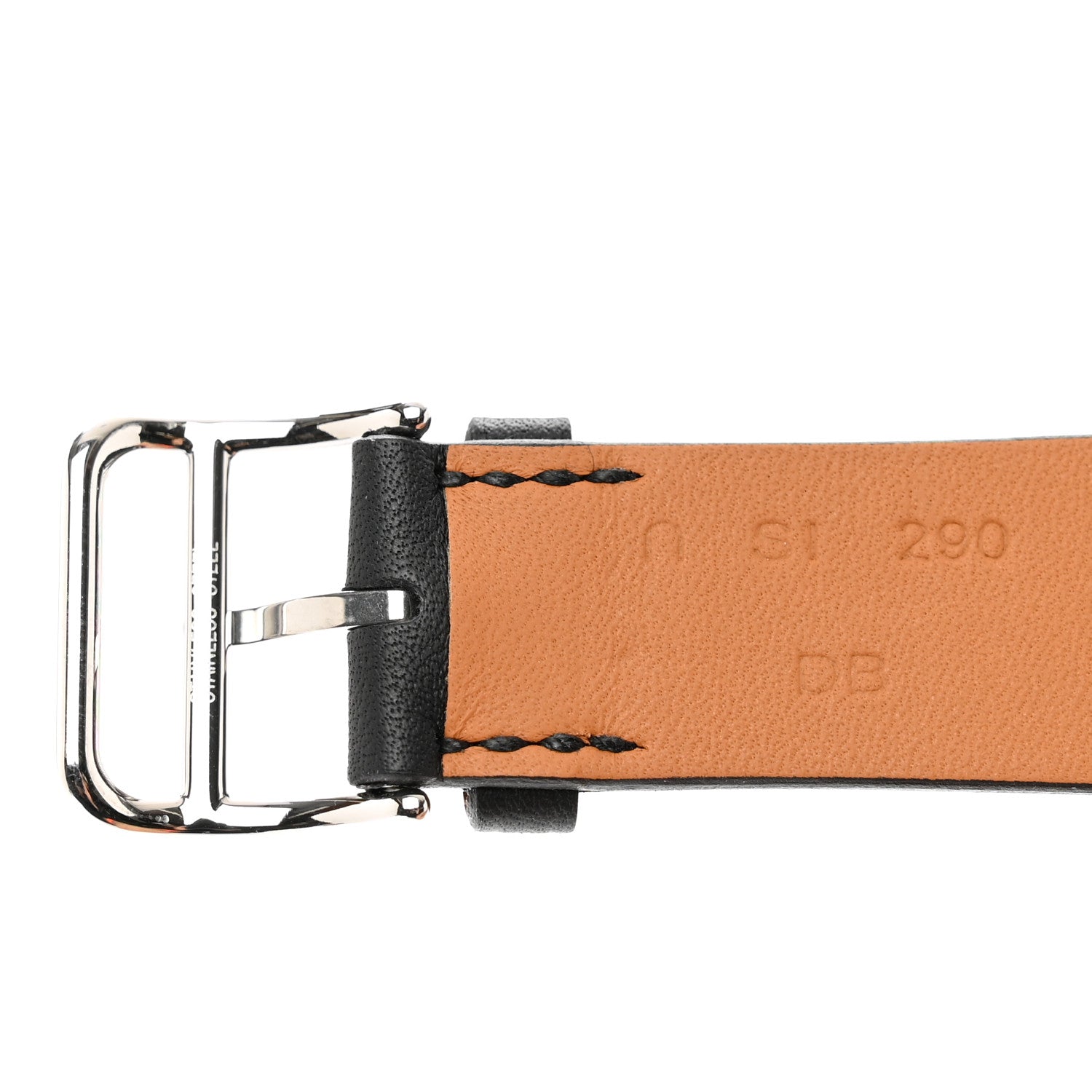 Hermes Swift 41mm Apple Watch Gourmette Double Tour Strap Black 3 of 4