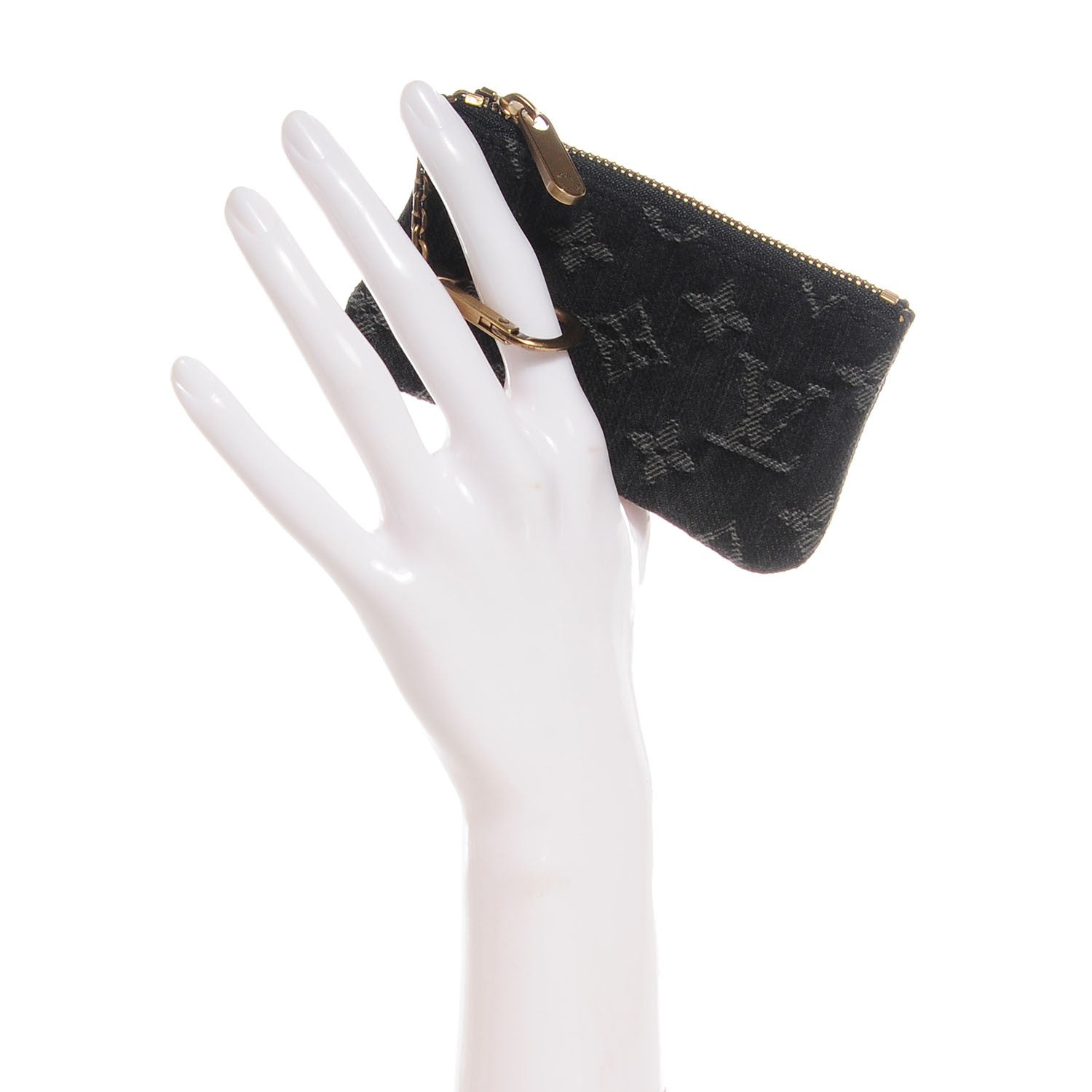 Louis Vuitton Denim Neo Key Pouch Black 2 of 7