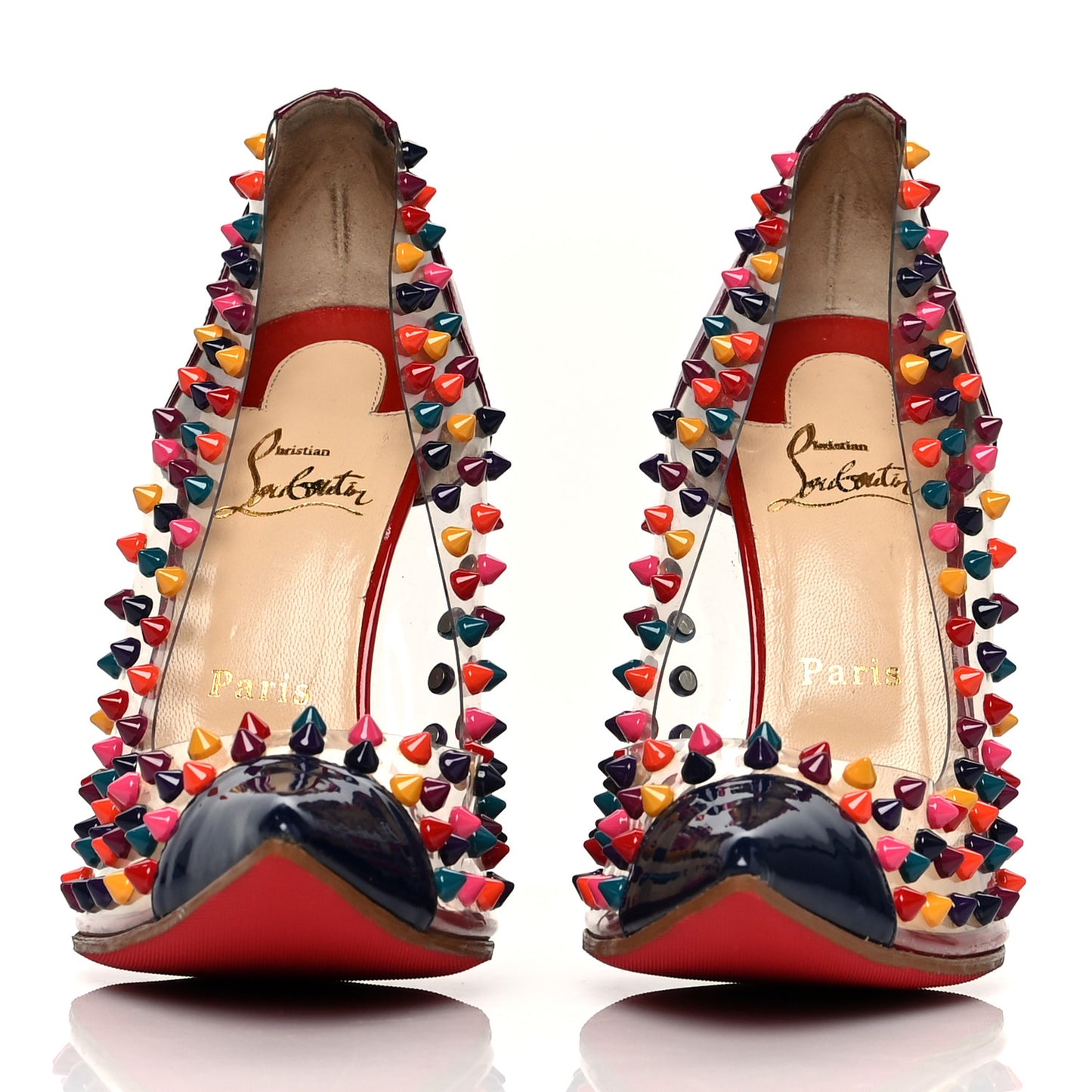 Patent PVC Spike Me 100 Pumps 40.5 Multicolor