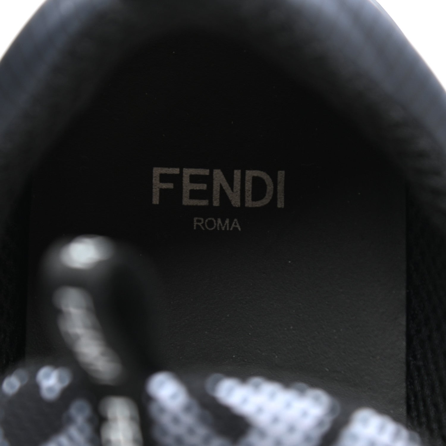 Fendi Nylon Womens FFreedom Sneakers 38.5 Blue Scuro Black White 8 of 9