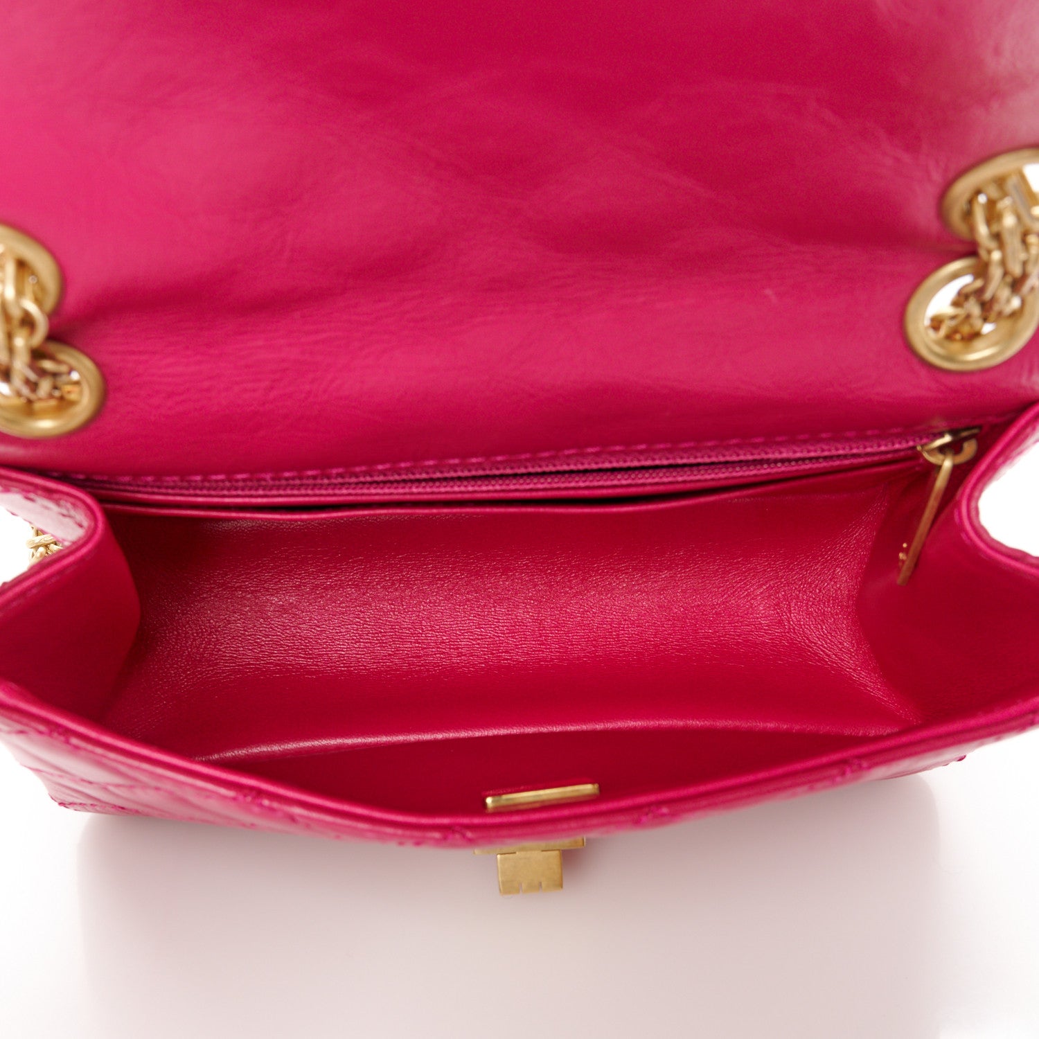 Chanel Aged Calfskin Quilted 2.55 Reissue Mini Flap Fuchsia 5 of 10