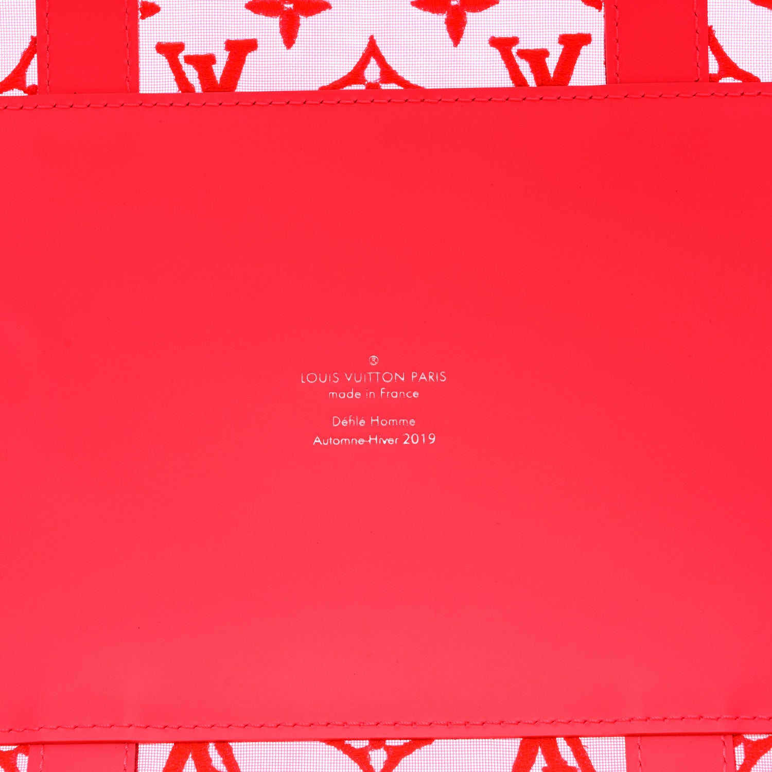 Louis Vuitton Monogram Fluo See Through Keepall Bandouliere 50 Rose 6 of 11