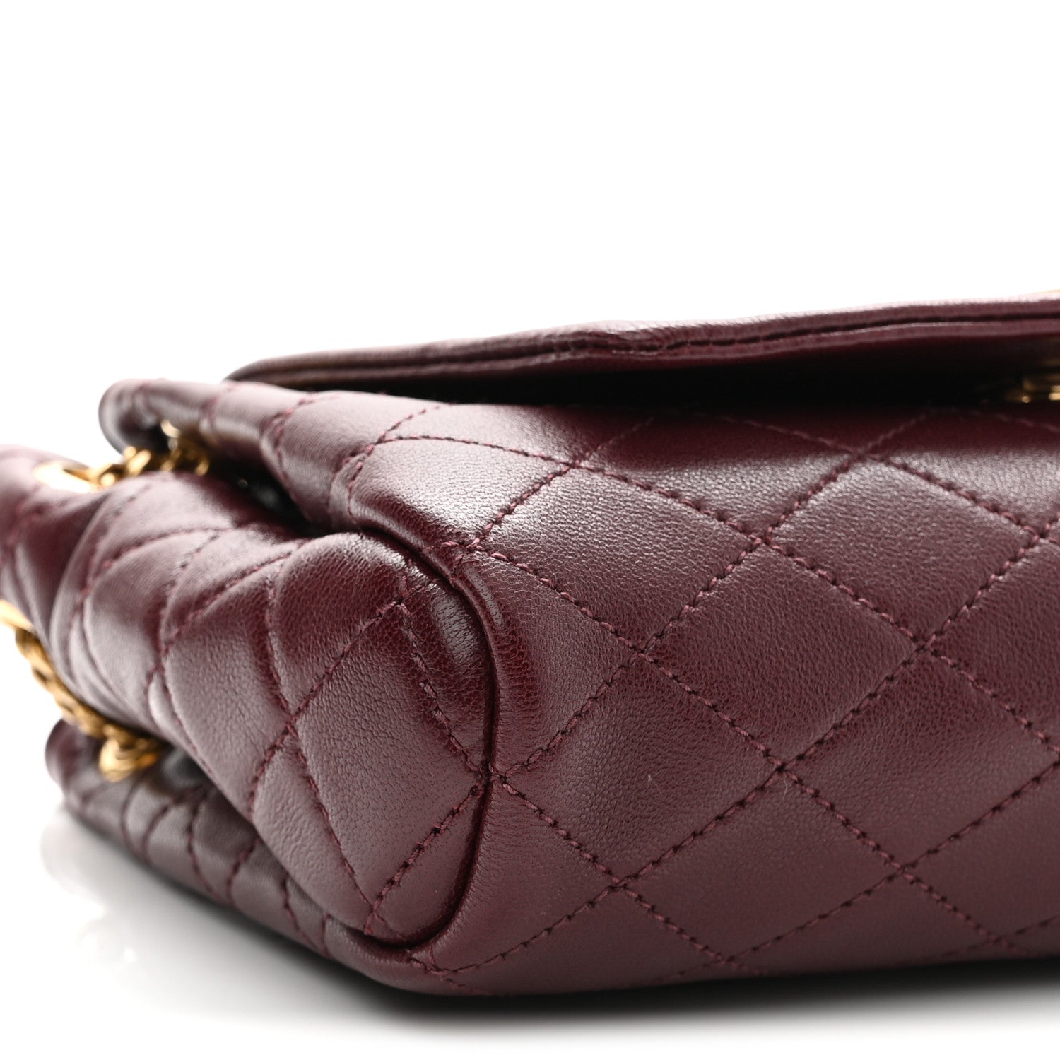 Saint Laurent Lambskin Quilted Monogram Mini Nolita Rouge Cabernet 9 of 10