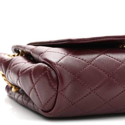 Saint Laurent Lambskin Quilted Monogram Mini Nolita Rouge Cabernet 9 of 10