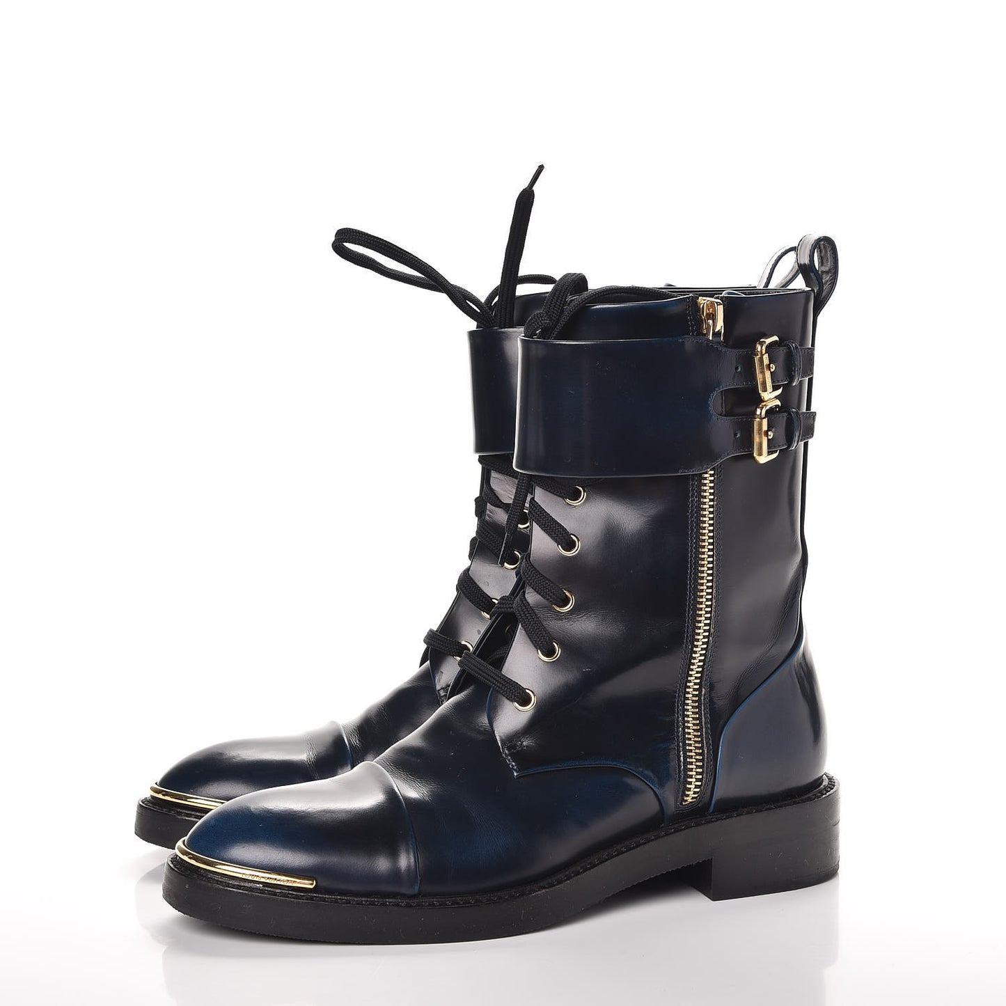 Calfskin Diplomacy Ranger Combat Boots 37 Blue
