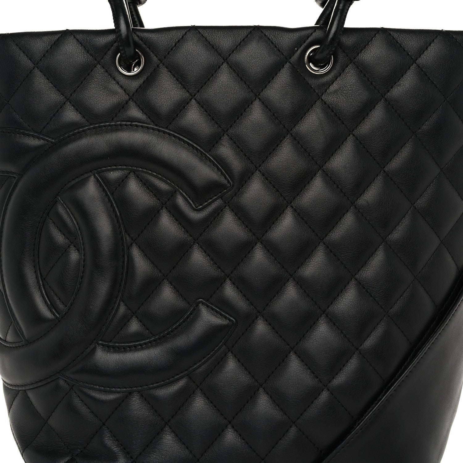 Chanel Calfskin Quilted Medium Cambon Tote Black 8 of 10