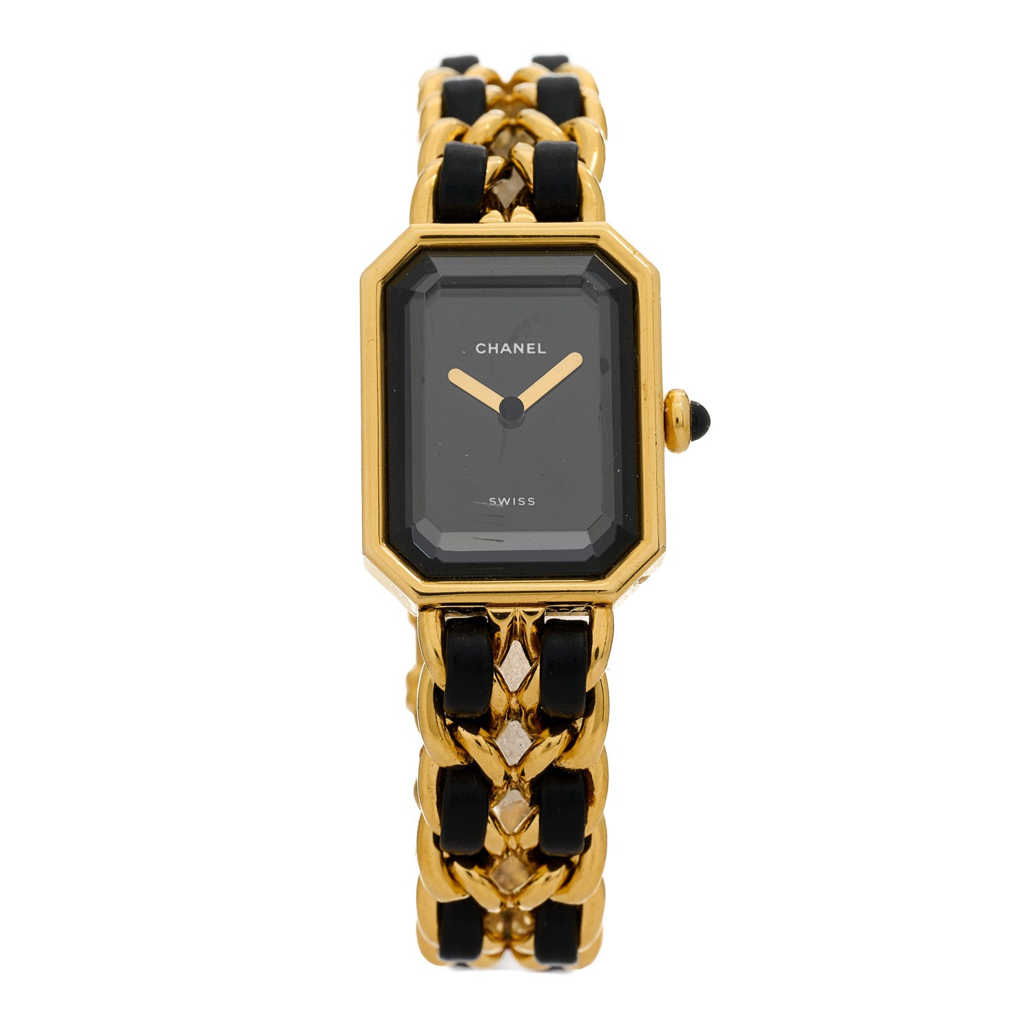 Chanel Stainless Steel Lambskin 20mm Chain Premiere Quartz Watch Gold M 1 of 4