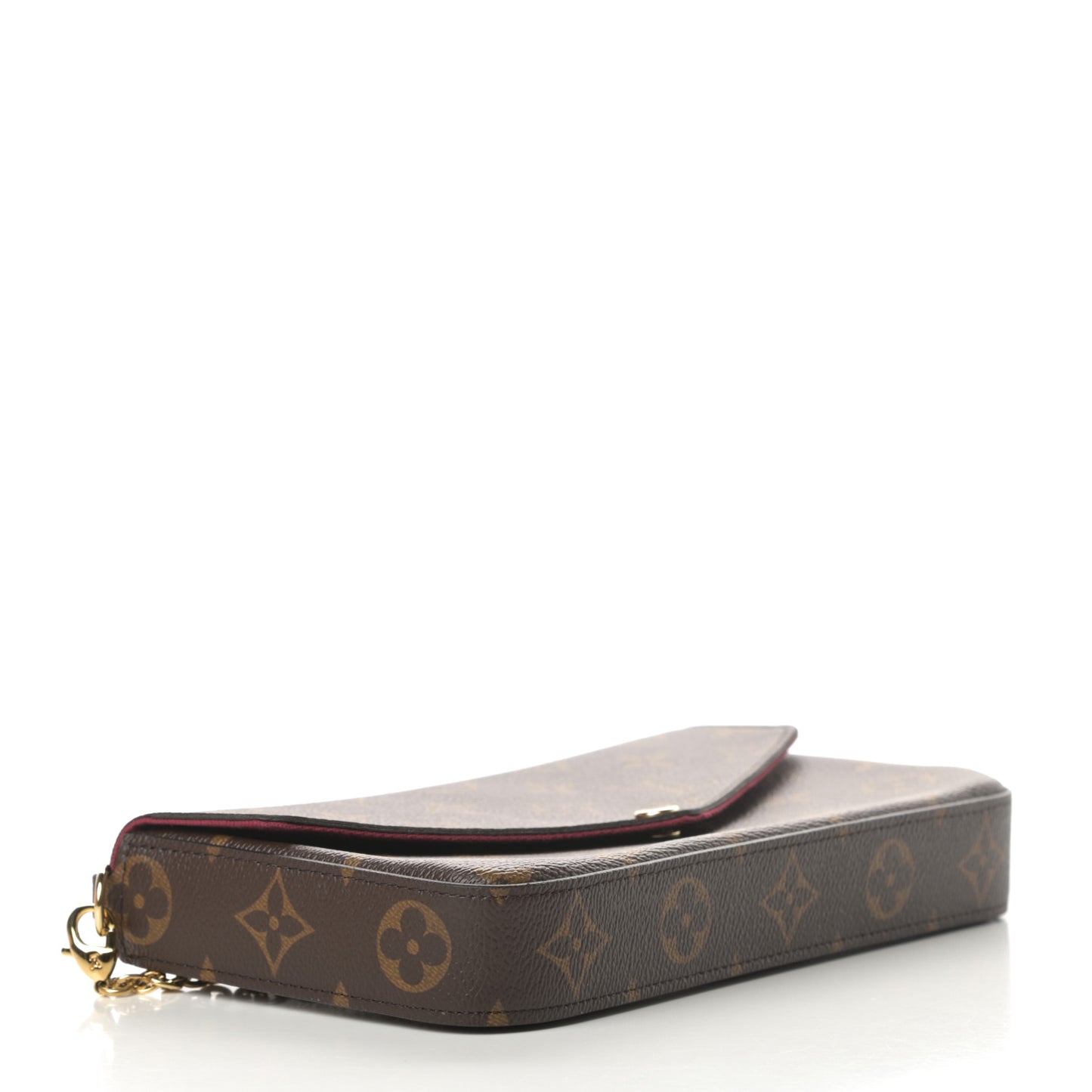 Monogram Pochette Felicie Chain Wallet Fuchsia