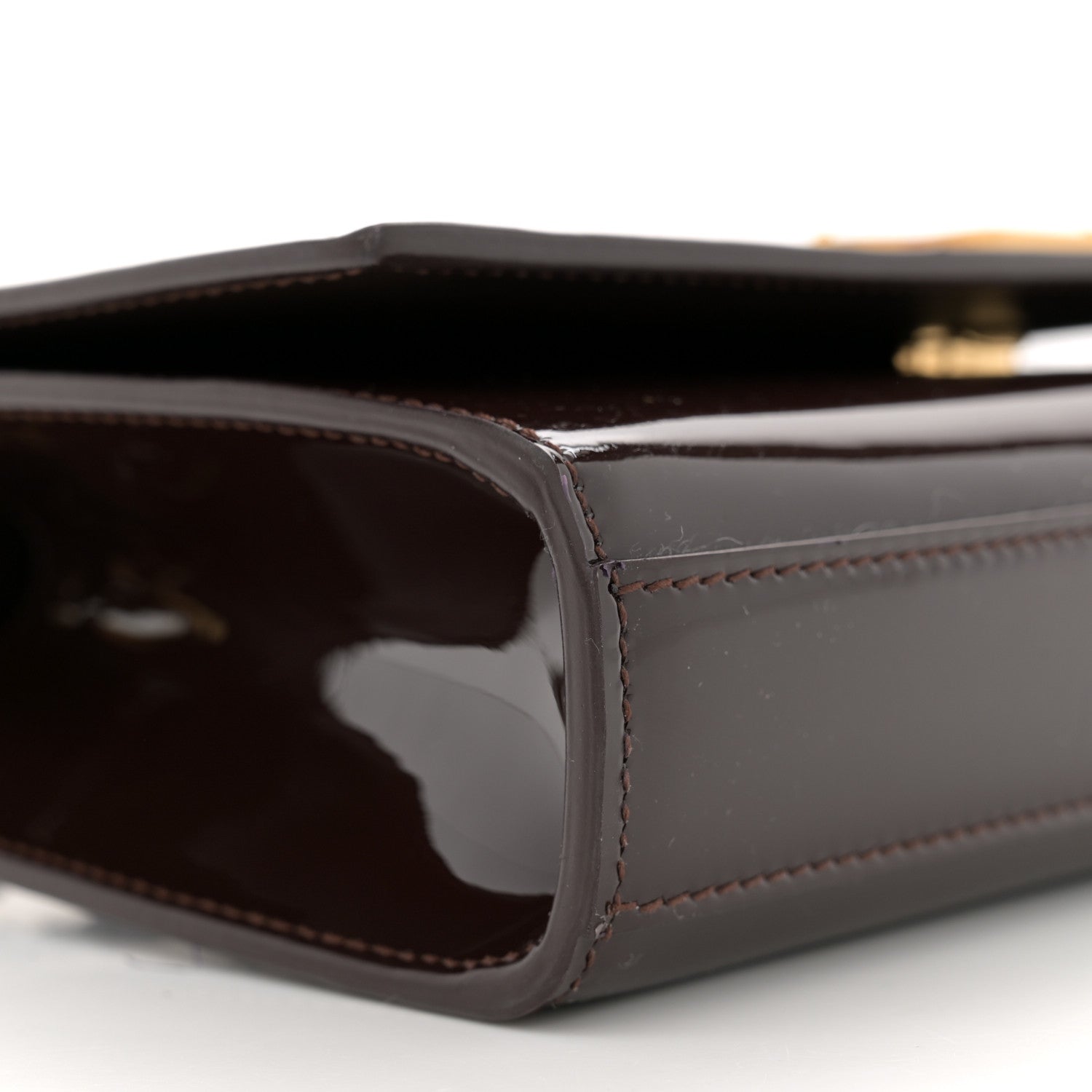 Saint Laurent Patent Small Monogram Kate Satchel Spicy Chocolate 9 of 13