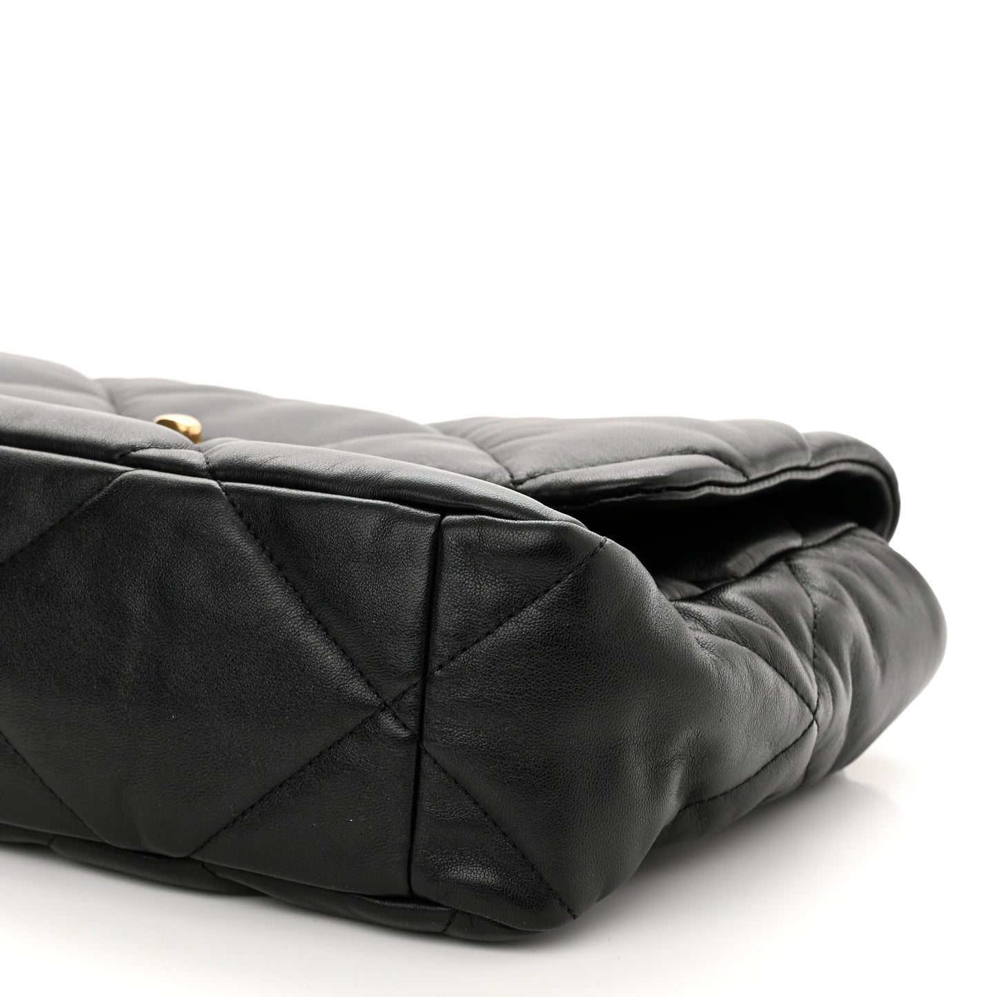 Lambskin Quilted Large Chanel 19 Flap Black