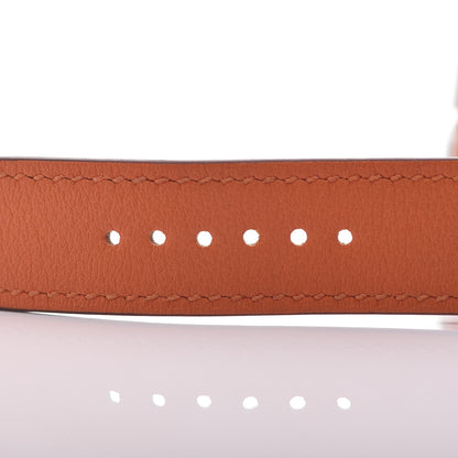 Hermes Stainless Steel Swift 29mm Cape Cod Double Tour Quartz Watch Orange 10 of 12