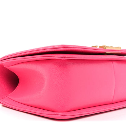 Chanel Caviar Chevron Quilted Medium Boy Flap Fuchsia 9 of 11