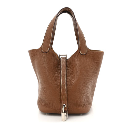 Hermes Taurillon Clemence Picotin Lock 18 PM Gold 1 of 11