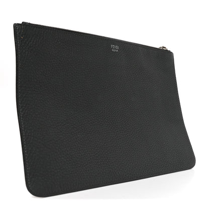 Fendi Cuoio Romano Faces Pouch Asfalto 3 of 8