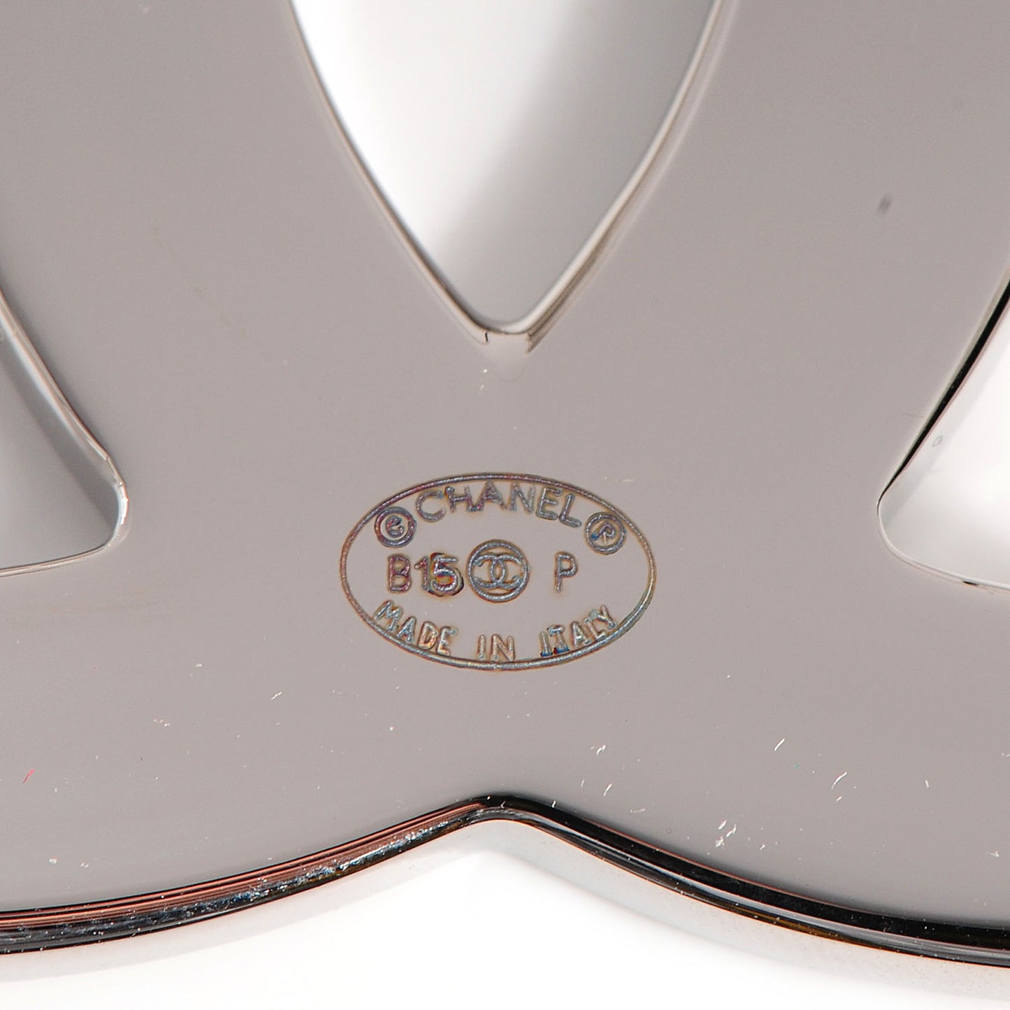Reversible Leather CC Logo Belt 85 White Black