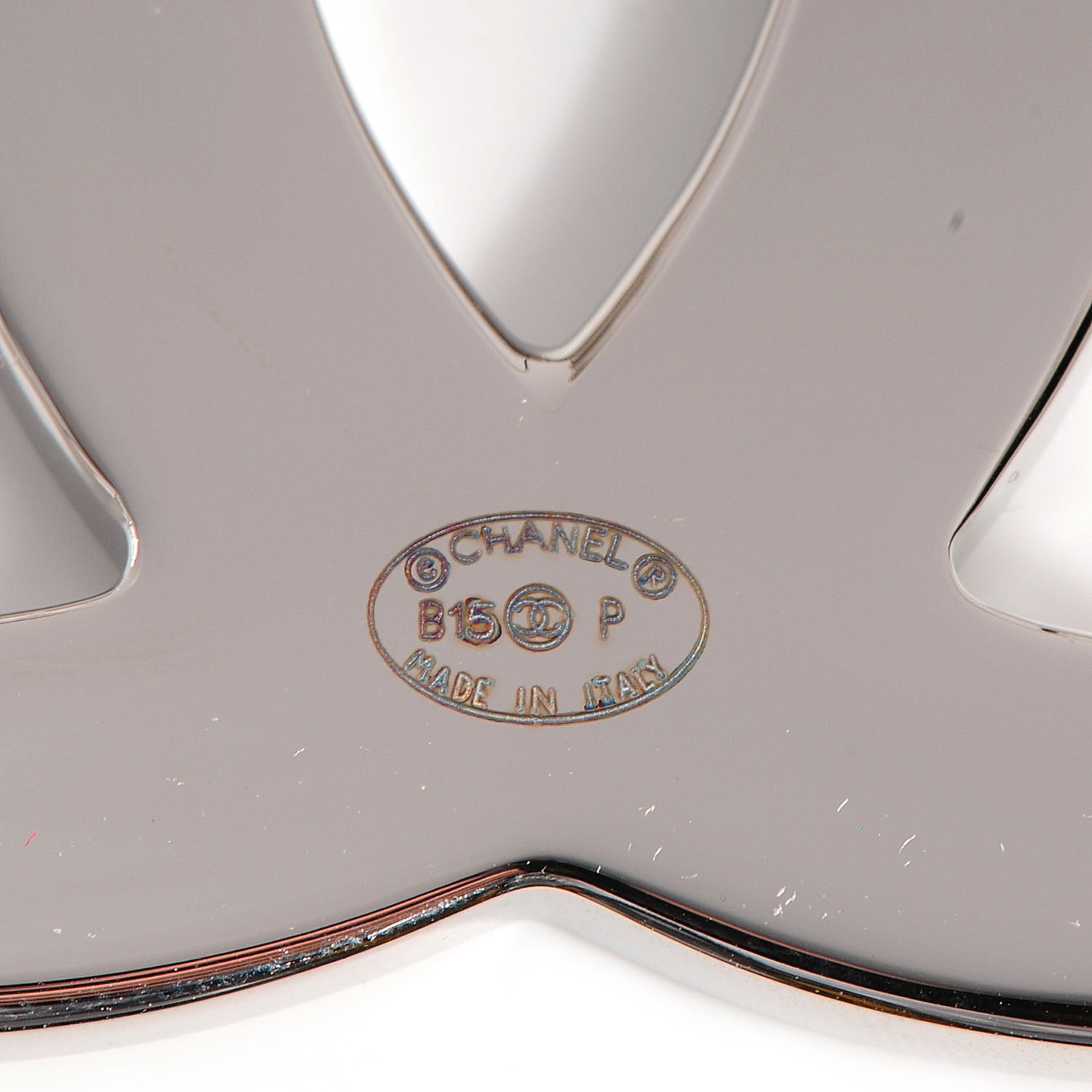 Chanel Reversible Leather CC Logo Belt 85 White Black 5 of 6