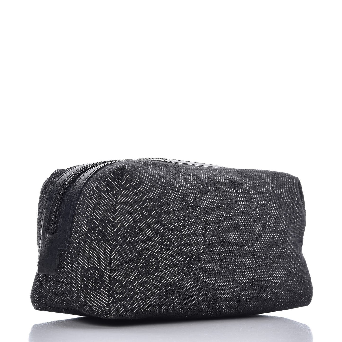 Denim Monogram Cosmetic Case Black