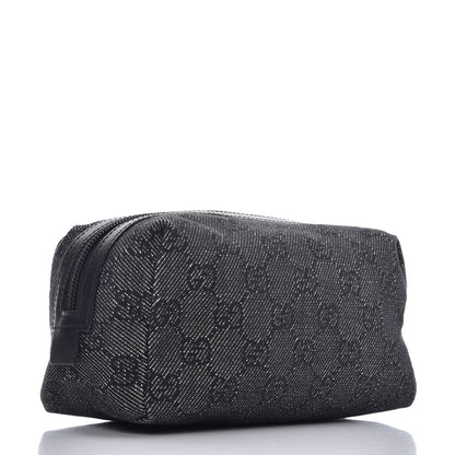 Gucci Denim Monogram Cosmetic Case Black 3 of 8