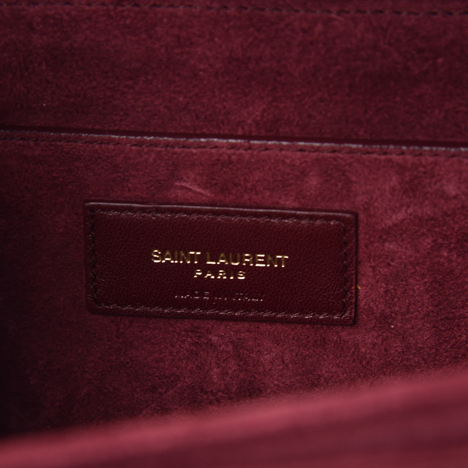 Saint Laurent Calfskin Crocodile Embossed Medium Bellechasse Satchel Rouge Legion 6 of 7