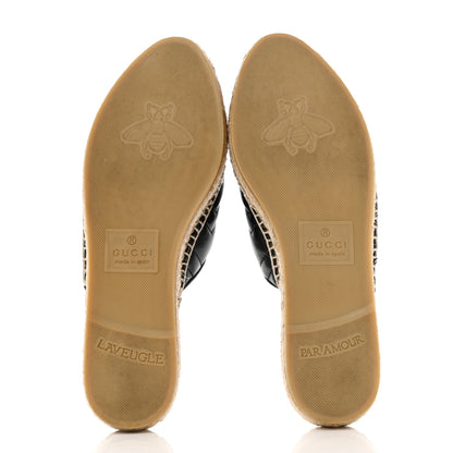 Gucci Nappa Matelasse GG Marmont Espadrille Slippers 36 Black 5 of 10