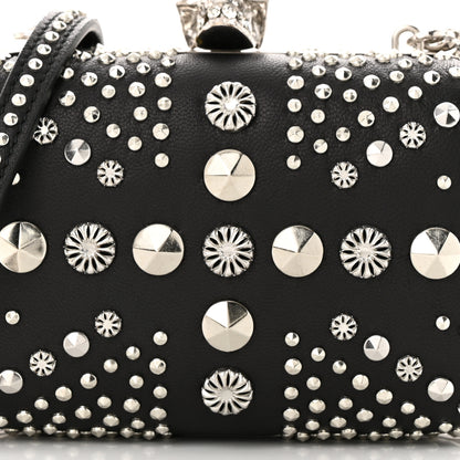 Alexander McQueen Nappa Studded Britannia Skull Box Clutch Black 8 of 10