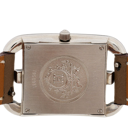 Hermes Stainless Steel Swift 23mm Cape Cod Double Tour Quartz Watch Etoupe 4 of 5