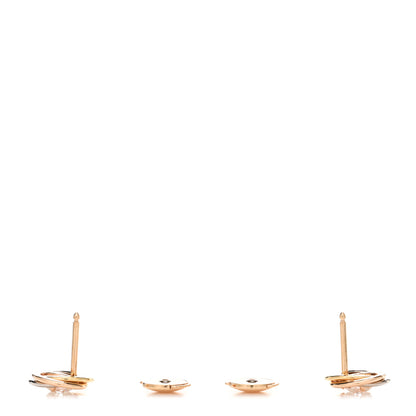 Cartier 18K Pink Yellow White Gold Diamond .36ctw Trinity De Cartier Stud Earrings 3 of 5