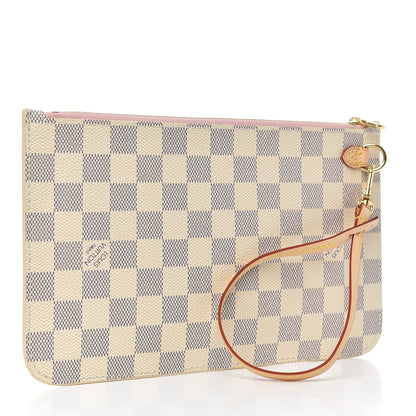 Louis Vuitton Damier Azur Neverfull MM GM Pochette Rose Ballerine 3 of 6