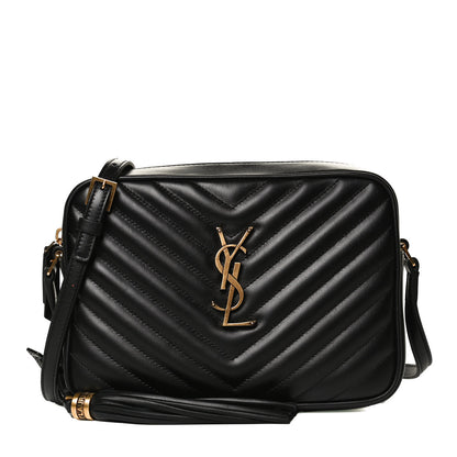 Saint Laurent Calfskin Matelasse Monogram Lou Camera Bag Black 1 of 12