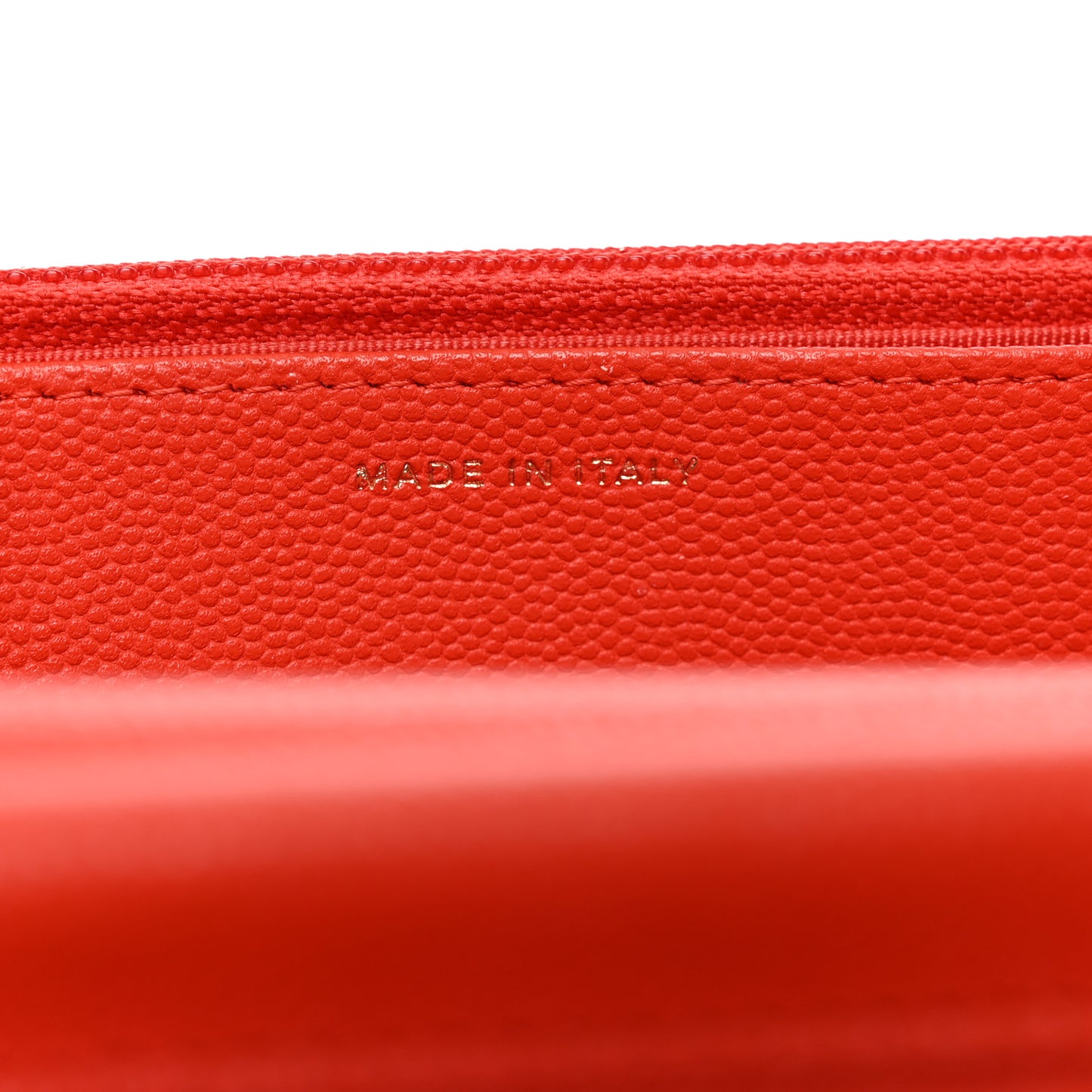 Caviar Quilted Wallet on Chain WOC Orange