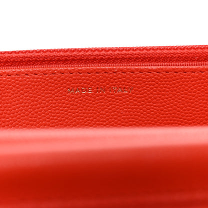 Chanel Caviar Quilted Wallet on Chain WOC Orange 8 of 12