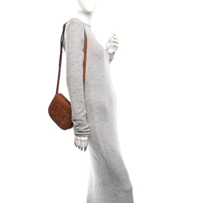 Celine Smooth Calfskin Cuir Triomphe Folco Crossbody Bag Tan 2 of 10
