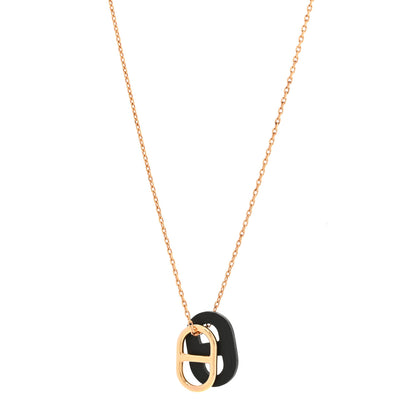 Hermes Swift O'Maillon Pendant Necklace Black 1 of 7