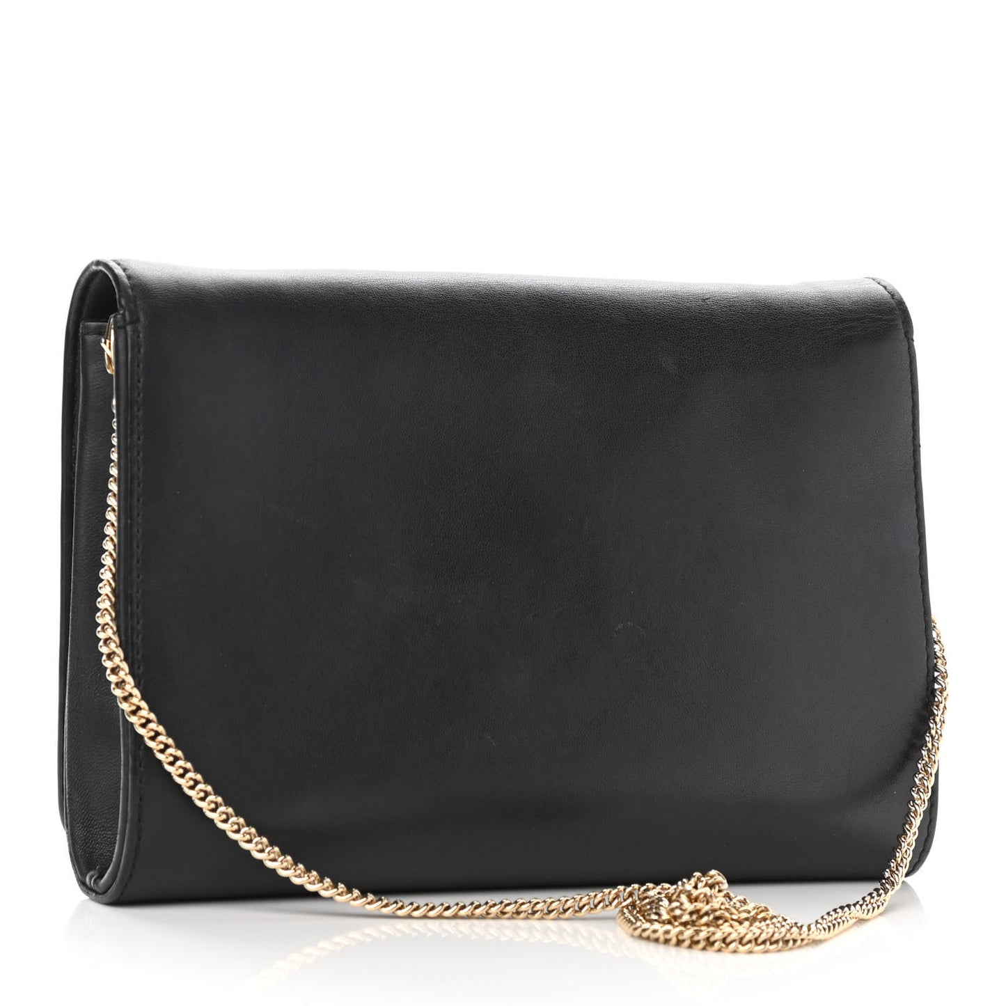 Vitello Palazzo Medusa Evening Clutch Bag Black