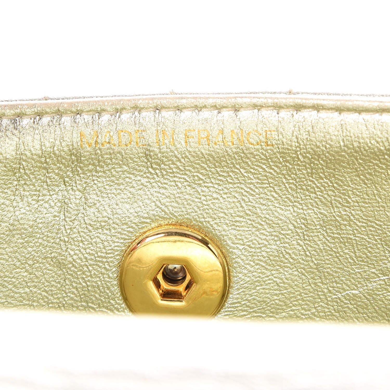 Chanel Metallic Lambskin Vertical Quilted Mini Flap Light Gold 8 of 8