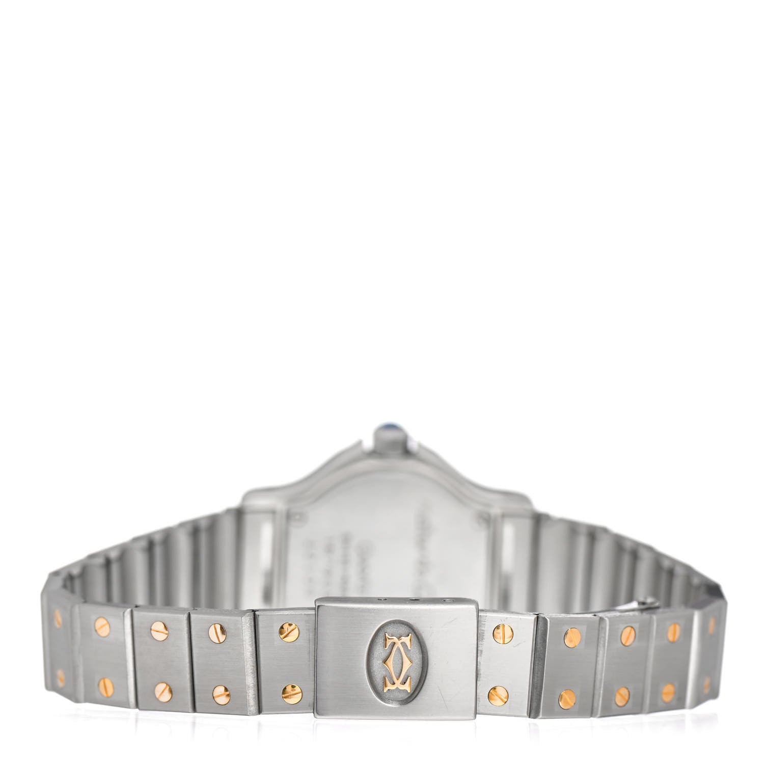Cartier Stainless Steel 18K Yellow Gold 25mm Santos Octagon Quartz Watch 3 of 5