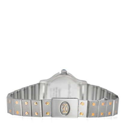 Cartier Stainless Steel 18K Yellow Gold 25mm Santos Octagon Quartz Watch 3 of 5