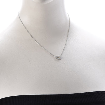 Cartier 18K White Gold Diamond Small Hearts and Symbols Pendant Necklace 2 of 8