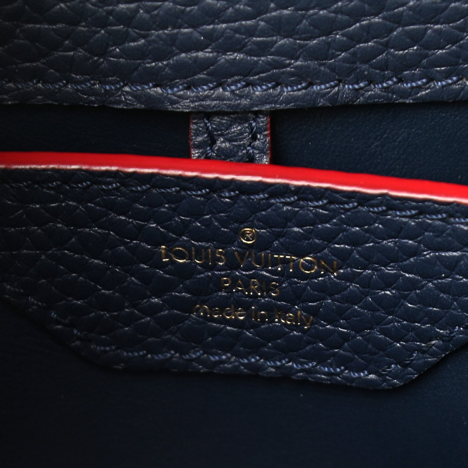 Louis Vuitton Taurillon Capucines BB Marine Rouge 5 of 12