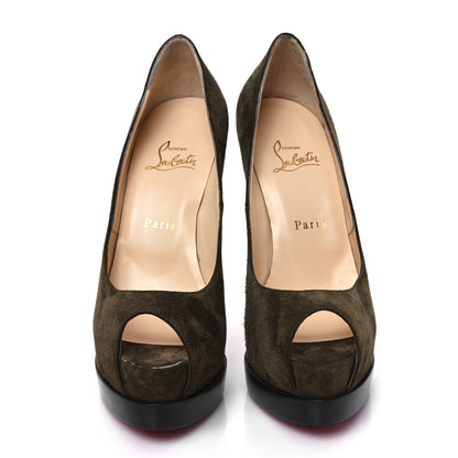 Christian Louboutin Suede Palais Royal Trepointe 140 Pumps 38 Bronze 2 of 7