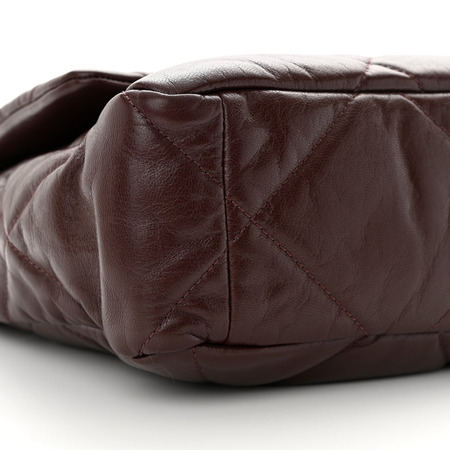 Goatskin Quilted Large Chanel 19 Flap Brown