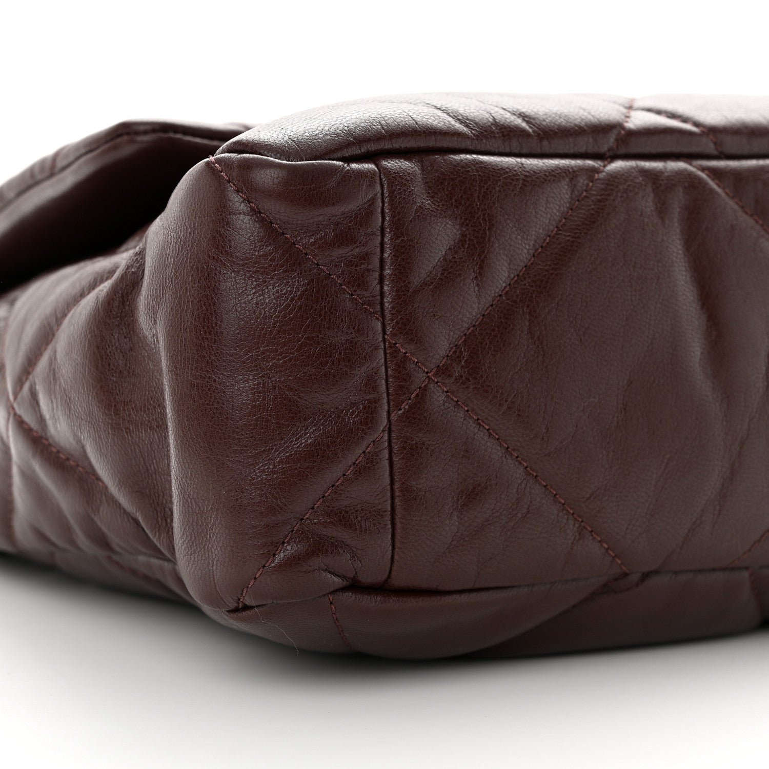 Chanel Goatskin Quilted Large Chanel 19 Flap Brown 9 of 11