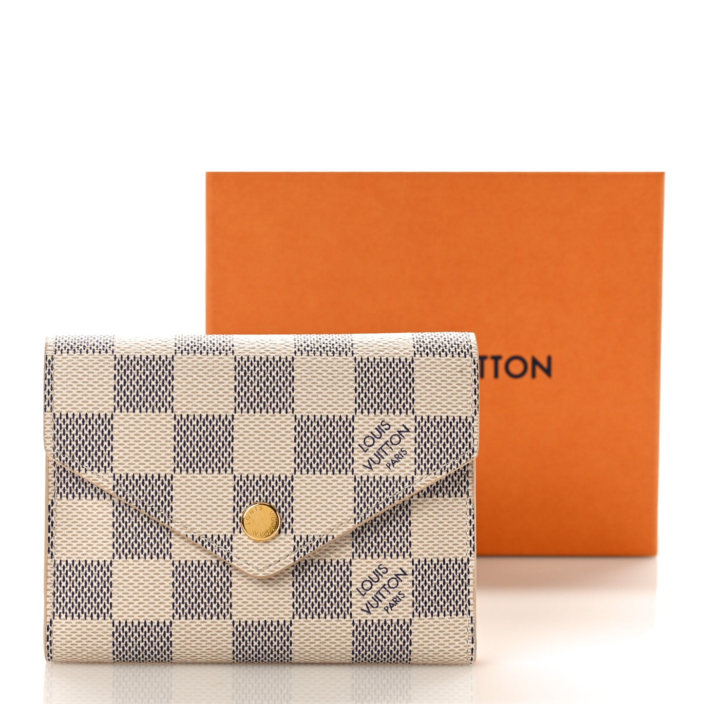Damier Azur Victorine Wallet Rose Ballerine