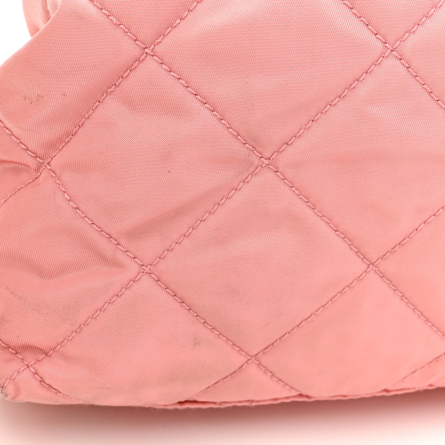 Tessuto Nylon Quilted Shoulder Bag Rosa Black